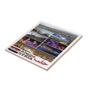 Azulejo De Cerâmica Colagem do ZSY003 de ALEPPO, Síria, Ásia,