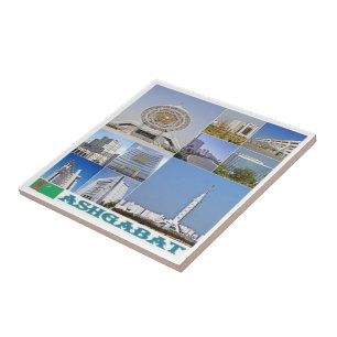 Azulejo De Cerâmica Colagem zTM003 de ASHGABAT, Turcomenistão,