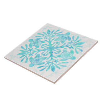 Azulejo De Cerâmica colcha hawaiana honu