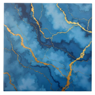 Azulejo De Cerâmica Coleção Azure Azure Dourada Marble Trendy