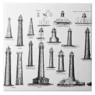 Azulejo De Cerâmica Coleção de Farol Vintage