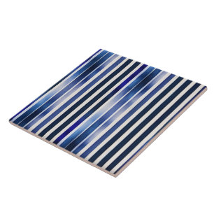 Azulejo De Cerâmica Coleção de Greve de Barcos Azuis Marinhos de Verão