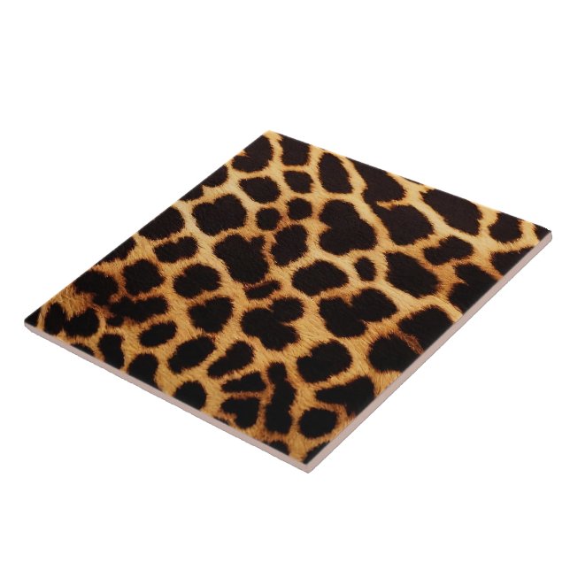 Azulejo De Cerâmica Coleção de Impressão de Animais de Gato Leopardo M (Lateral)