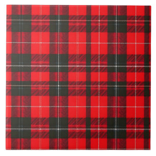 Azulejo De Cerâmica Coleção de Tartan Tradicional Vermelho xadrez