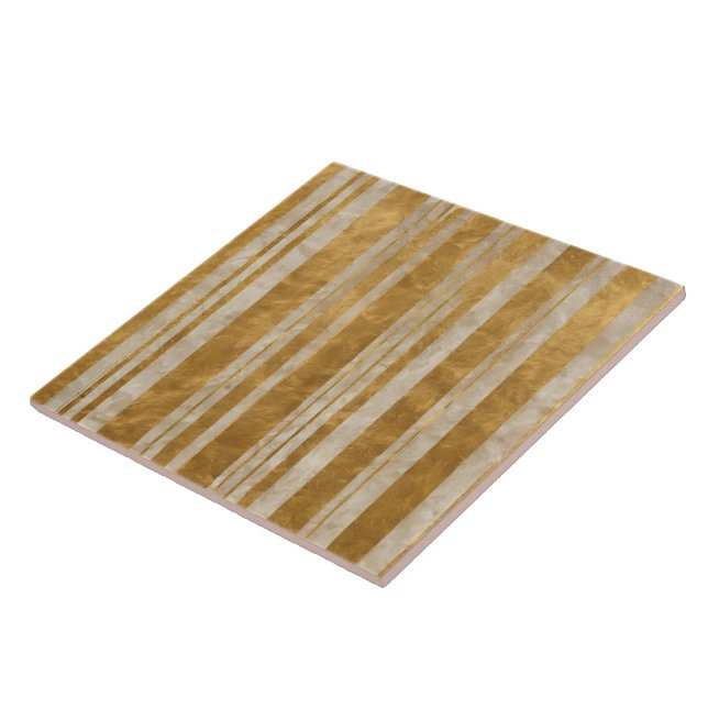 Azulejo De Cerâmica Coleção de Tendências de Arte Dourada Branca (Lateral)