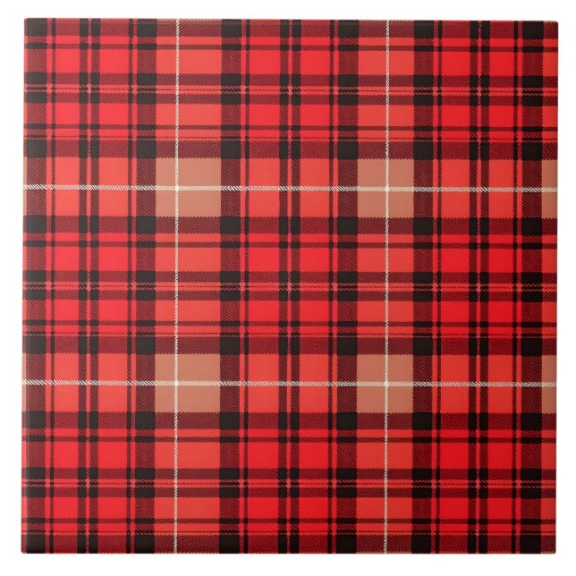 Azulejo De Cerâmica Coleção de tendências do Tartan da Xadrez Tradicio (Frente)