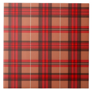 Azulejo De Cerâmica Coleção de tendências do Tartan da Xadrez Vermelha