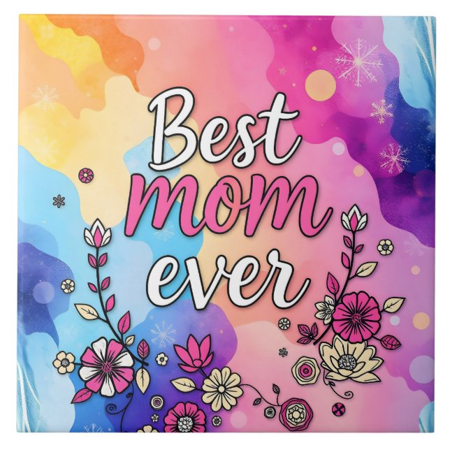 Azulejo De Cerâmica Coleção de Trendências Florais de Luxo (Frente)