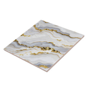 Azulejo De Cerâmica Coleção Dourada de Marble de Agato Moderno
