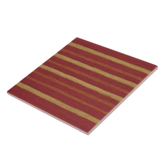 Azulejo De Cerâmica Coleção Dourada Linen de Luxury Trendy Burgundy (Lateral)