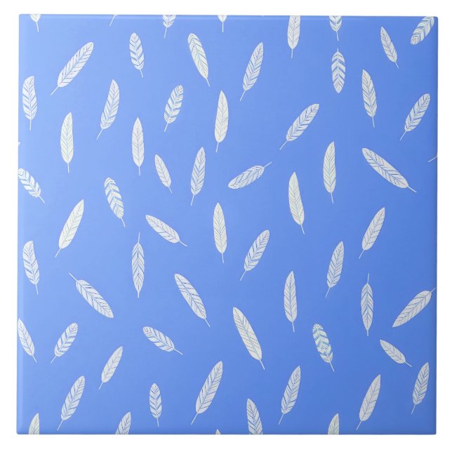 Azulejo De Cerâmica Coleção Luxo Boho Modern Feathers (Frente)