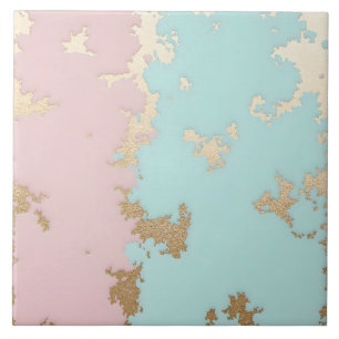 Azulejo De Cerâmica Coleção Luxo Rosa Bege Rosa Menta Dourado Popular