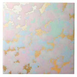 Azulejo De Cerâmica Coleção Luxo Rosa Bege Rosa Mentol Dourado Popular