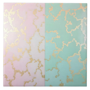 Azulejo De Cerâmica Coleção Luxo Tendência Rosa Bege Suave Dourado Ver