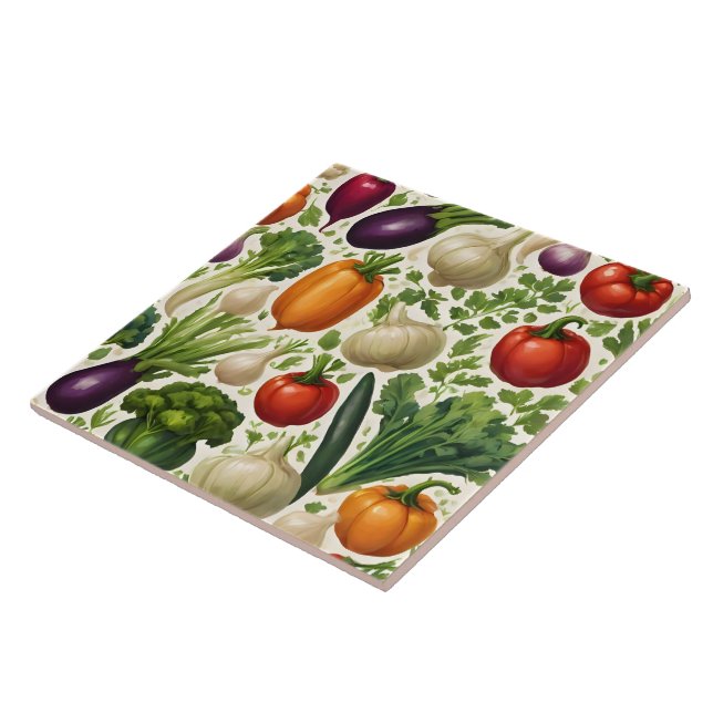 Azulejo De Cerâmica Coleção Moderna de Comidas Saudáveis (Lateral)