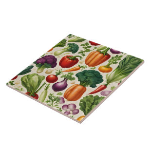 Azulejo De Cerâmica Coleção Moderna de Comidas Saudáveis de Vegetais F