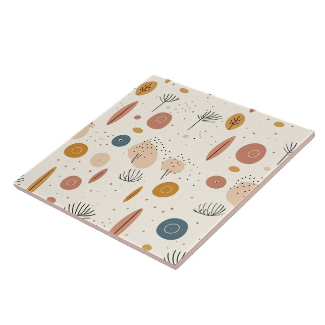 Azulejo De Cerâmica Coleção Moderna do Retro de abstrato Boho (Lateral)