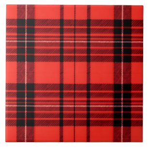 Azulejo De Cerâmica Coleção Moderna Tradicional Vermelha Xadrez Tartan