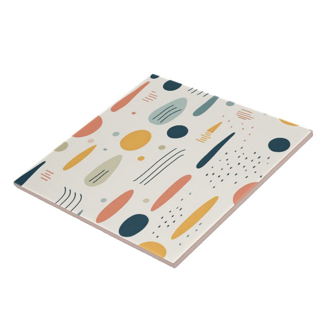 Azulejo De Cerâmica Coleção Popular do Abstrato de Boho Retroativo (Lateral)