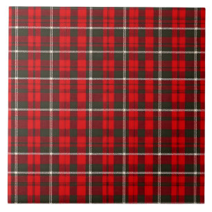Azulejo De Cerâmica Coleção Popular Tradicional Vermelha Xadrez Tartan