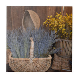 Azulejo De Cerâmica Colheita Rústica de Lavanda