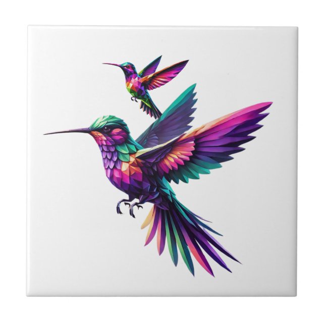 Azulejo De Cerâmica Colibrí prisma multicolor (Frente)