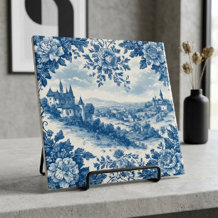 Azulejo De Cerâmica Colinas Onduladas Rurais Paisagem Francesa Nuvens