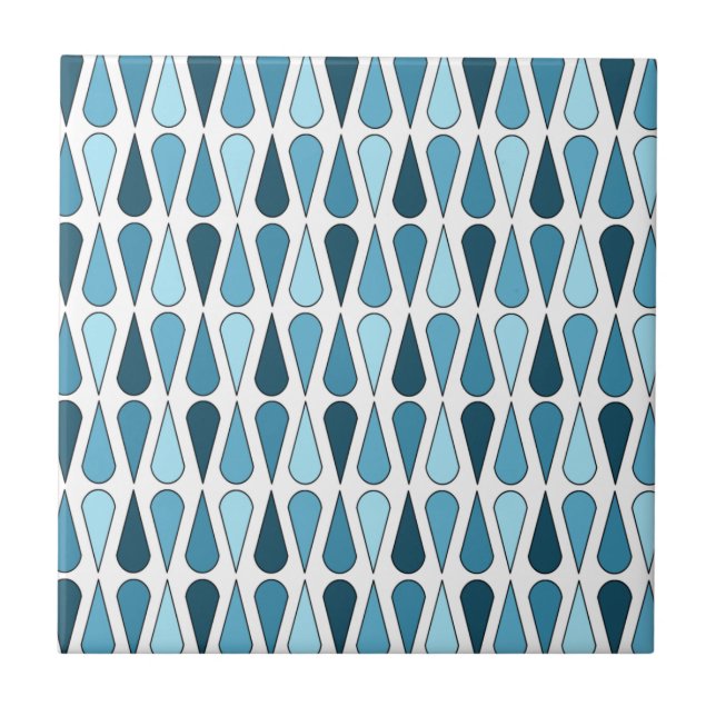 Azulejo De Cerâmica Colírio do século médio azul-bebê (Frente)