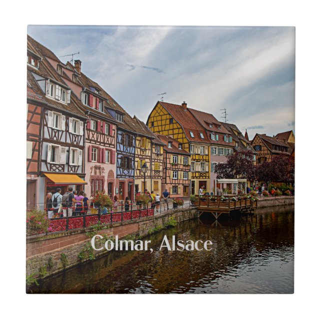 Azulejo De Cerâmica Colmar, Alsace, França (Frente)