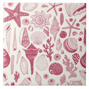 Azulejo De Cerâmica Coloração do ano de 2023 em Viva Magenta