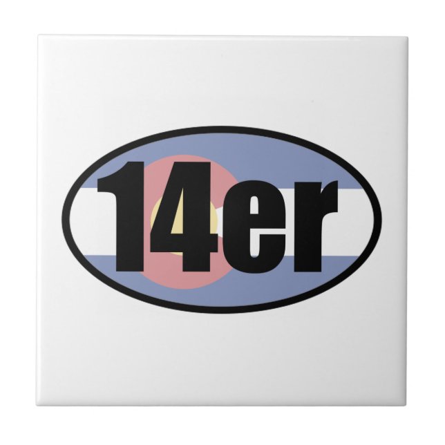 Azulejo De Cerâmica Colorado 14ers (Frente)