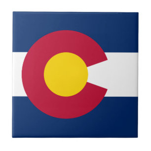 Azulejo De Cerâmica Colorado: A Bandeira do Estado Centenário dos EUA