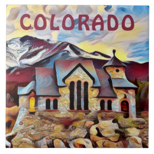 Azulejo De Cerâmica COLORADO - Capela sobre Rock, Allenspark, CO