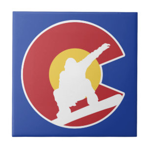 Azulejo De Cerâmica Colorado Snowboard
