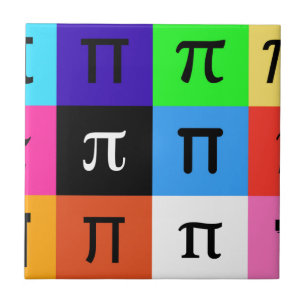 Azulejo De Cerâmica colorblock feliz pi dia