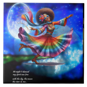 Azulejo de cerâmica Colorful Me Hippie Chic Dancin