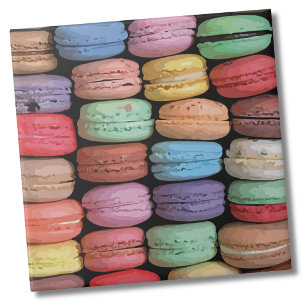 Azulejo De Cerâmica Colorida Cookie Francesa Macaron