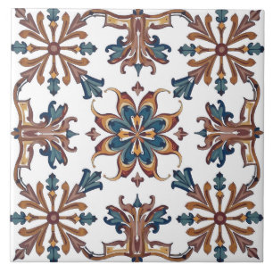 Azulejo De Cerâmica Colorida,Mediterrâneo,mosaico,azul,neutro,