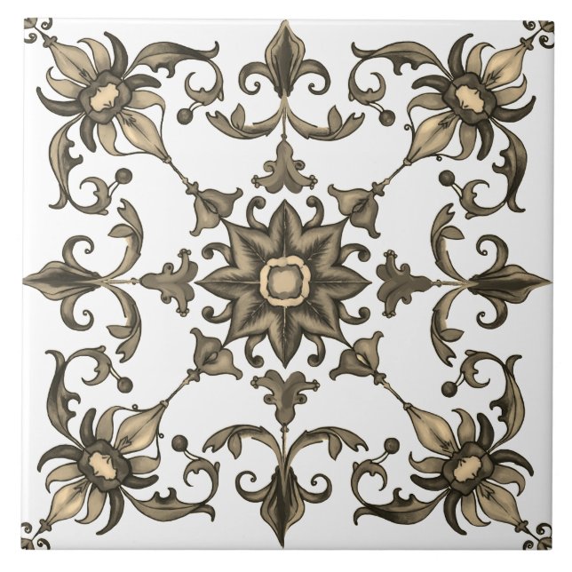 Azulejo De Cerâmica Colorido,Mediterrâneo,mosaico,verde, (Frente)