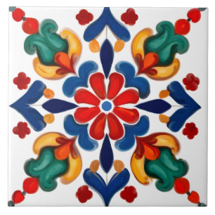Azulejo De Cerâmica Colorido,mediterrânico,mosaico,