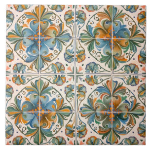 Azulejo De Cerâmica Colorido,mediterrânico,mosaico,