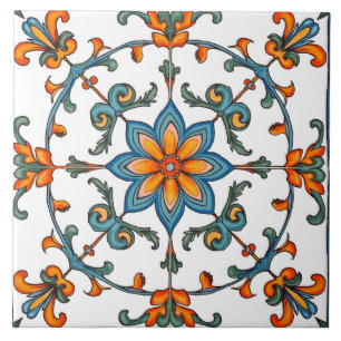 Azulejo De Cerâmica Colorido,mediterrânico,mosaico,