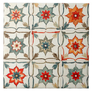 Azulejo De Cerâmica Colorido,mediterrânico,mosaico,