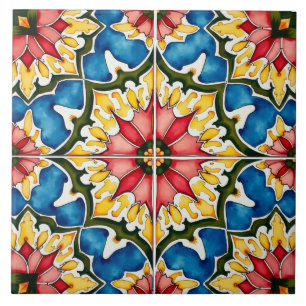 Azulejo De Cerâmica Colorido,mediterrânico,mosaico,