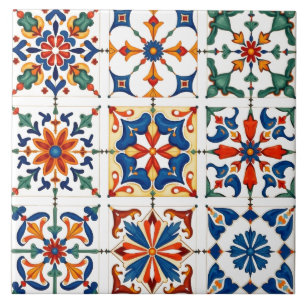 Azulejo De Cerâmica Colorido,mediterrânico,mosaico,