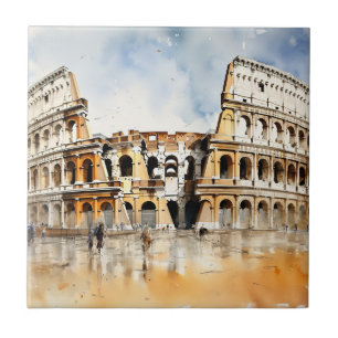 Azulejo De Cerâmica Colosseum - Roma Itália