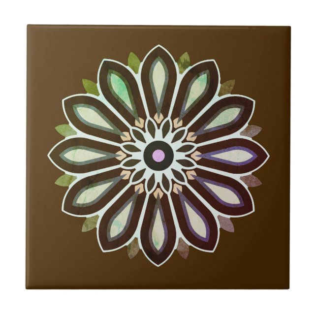 AZULEJO DE CERÂMICA  COLOURFULL FLOWER ART GIFT DAUGHTER MOM BOSS 2026 (Frente)