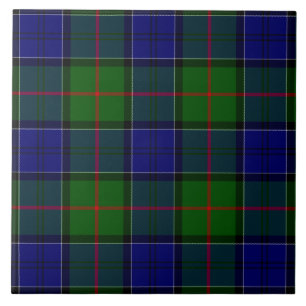 Azulejo De Cerâmica Colquhoun tartan xadrez verde azul