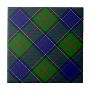 Azulejo De Cerâmica Colquhoun tartan xadrez verde azul
