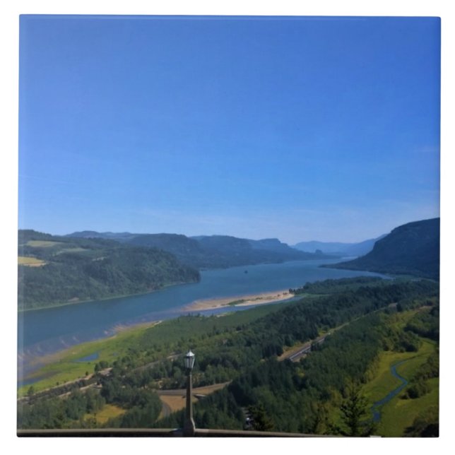 Azulejo De Cerâmica Columbia River, Oregon (Frente)